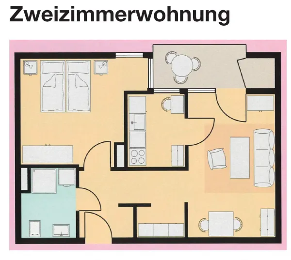 2-ZW in Seniorenwohnanlage